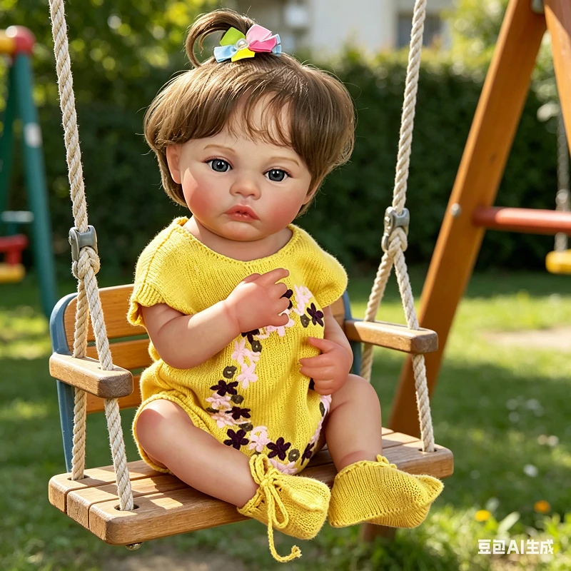 

45CM Meadow in Silicone Vinyl Body Lifelike DIY Reborn Toddler Girl Doll Toy