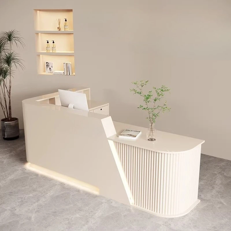 

Simple Aesthetic Reception Desks Beauty Luxury Salon Unique Reception Desks Modern Design Comptoire Accueil Commercial Furniture