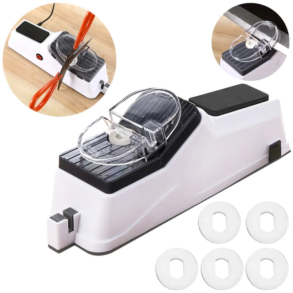 Electric Knife Sharpener USB Rechargable Knives Sharpeners Kitchen Knives Tool Knife Scissor Sharpening Fine Grinding Blade