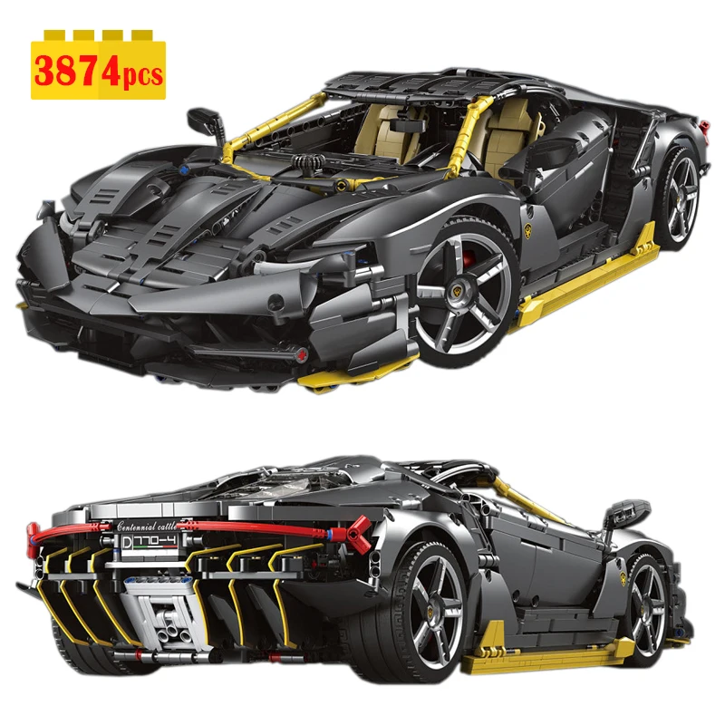 New 3874pcs 1:8 City Supercar Car Technical Building Blocks Model MOC Racing Vehicle Bricks DIY Toys for Boys Birthday Gift Set