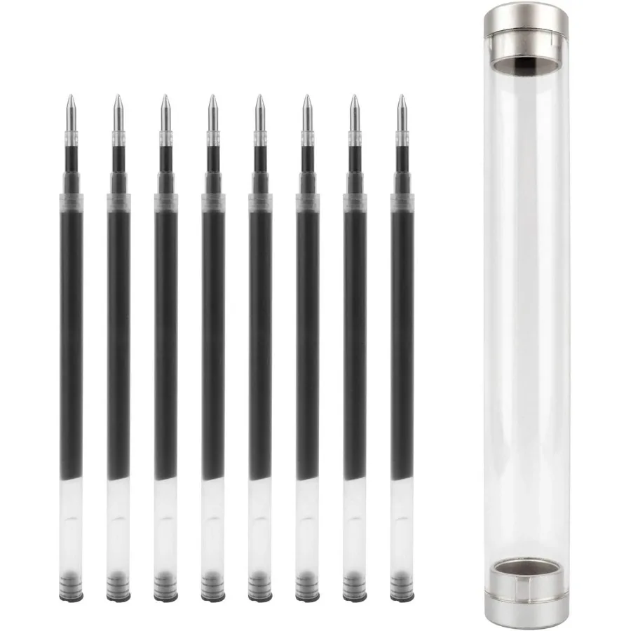

8 шт. сменные стержни для шариковых ручек работают для большинства брендов, ручки с плавным письмом, свободные струящиеся немецкие чернила среднего размера, 0,5 м