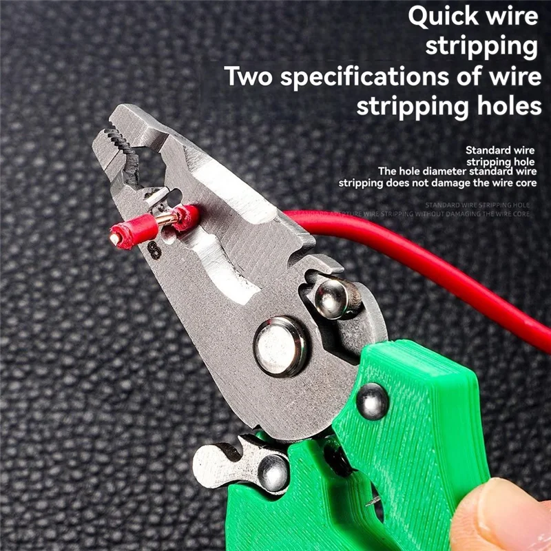 Mini Multi-Function Wire For Stripper, Adjustable Wiring Hand Tool For Strip, Split, Trim, Crimp, And More