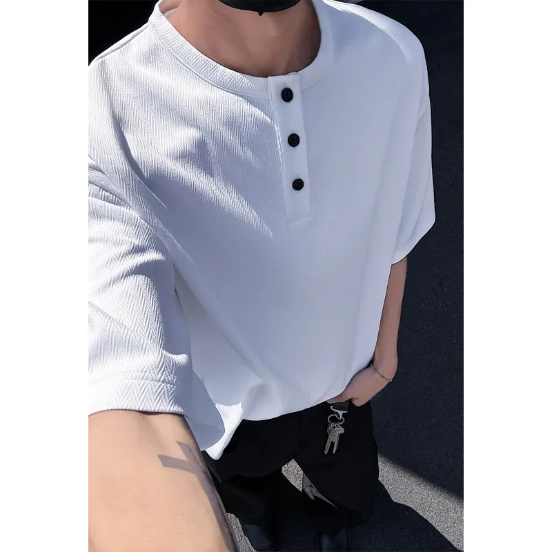 

M-XXXXXL Plus Size Men's Oversized High Street T-Shirt Trendy Big & Tall Short Sleeve Tee Streetwear Top for Casual Wear Top Men