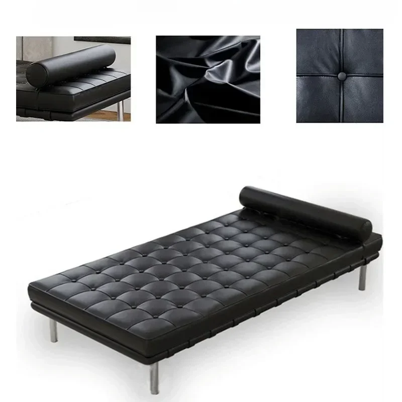 

Customizable Barcelona Sofa Bed Small Apartment Modern Simple Single Leisure Office Model Room Lunch Lounge Chair Dual-purpose R