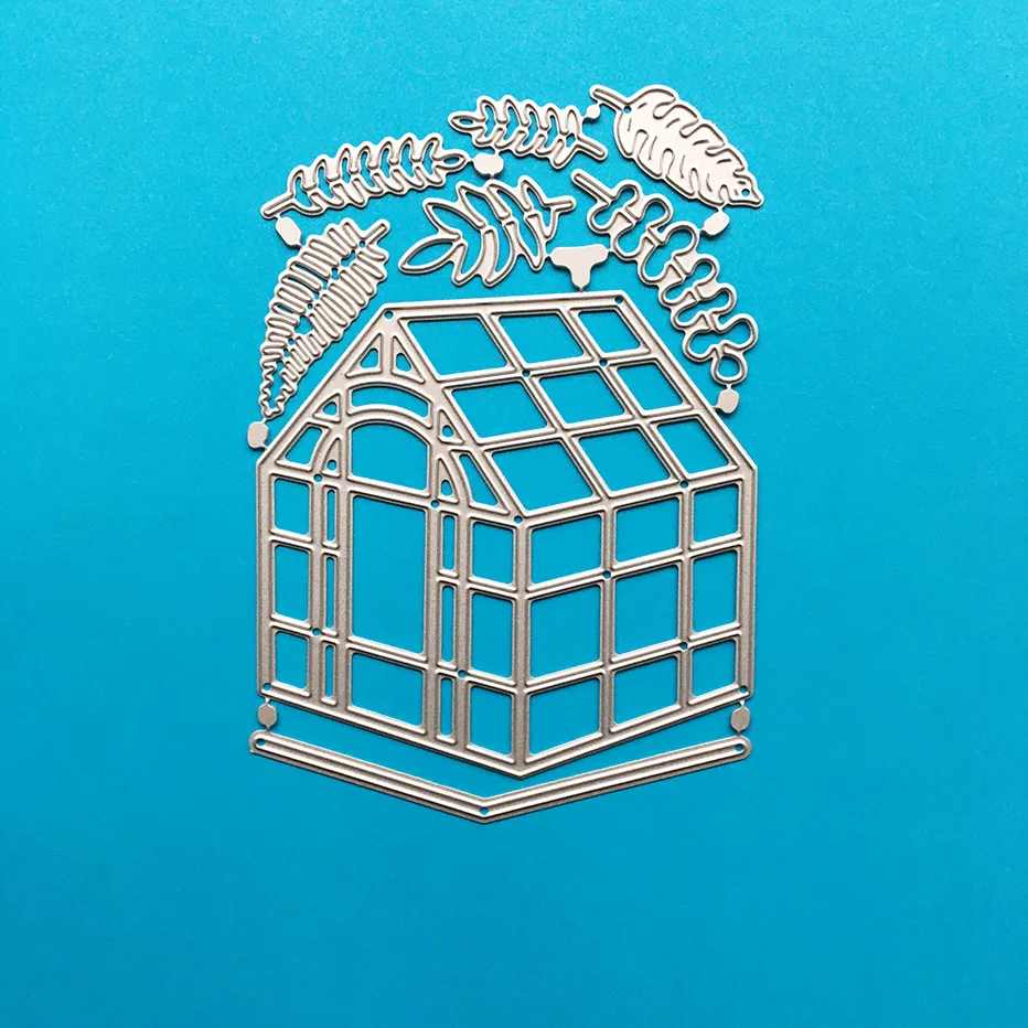 House and leaves Scrapbooking Cutting Dies Yiwu stock clearance DIY Paper gift Card Making metal craft Album