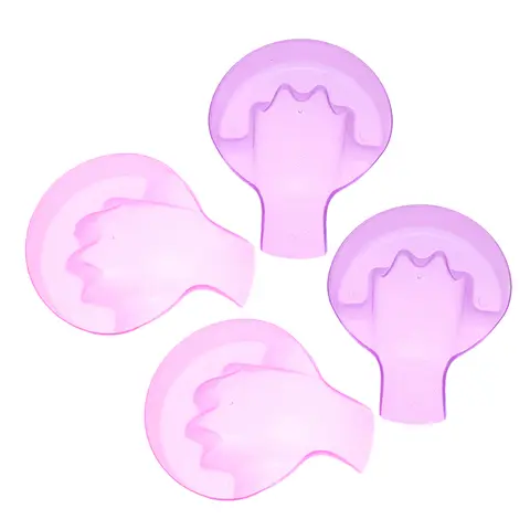 4 Pcs 네일 담그기 그릇 매니큐어 스파 젤 폴란드어 리무버 발가락 손가락 그릇 플라스틱 PP 담그기 비 편안한