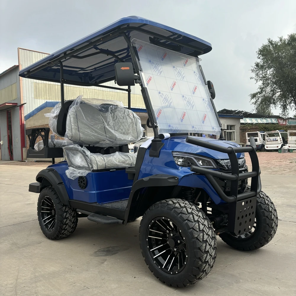 Multi-Function New 2+2 Seats Golf Club Car Off-road Lifted Hunting Buggy Golf Cart With Lithium Battery