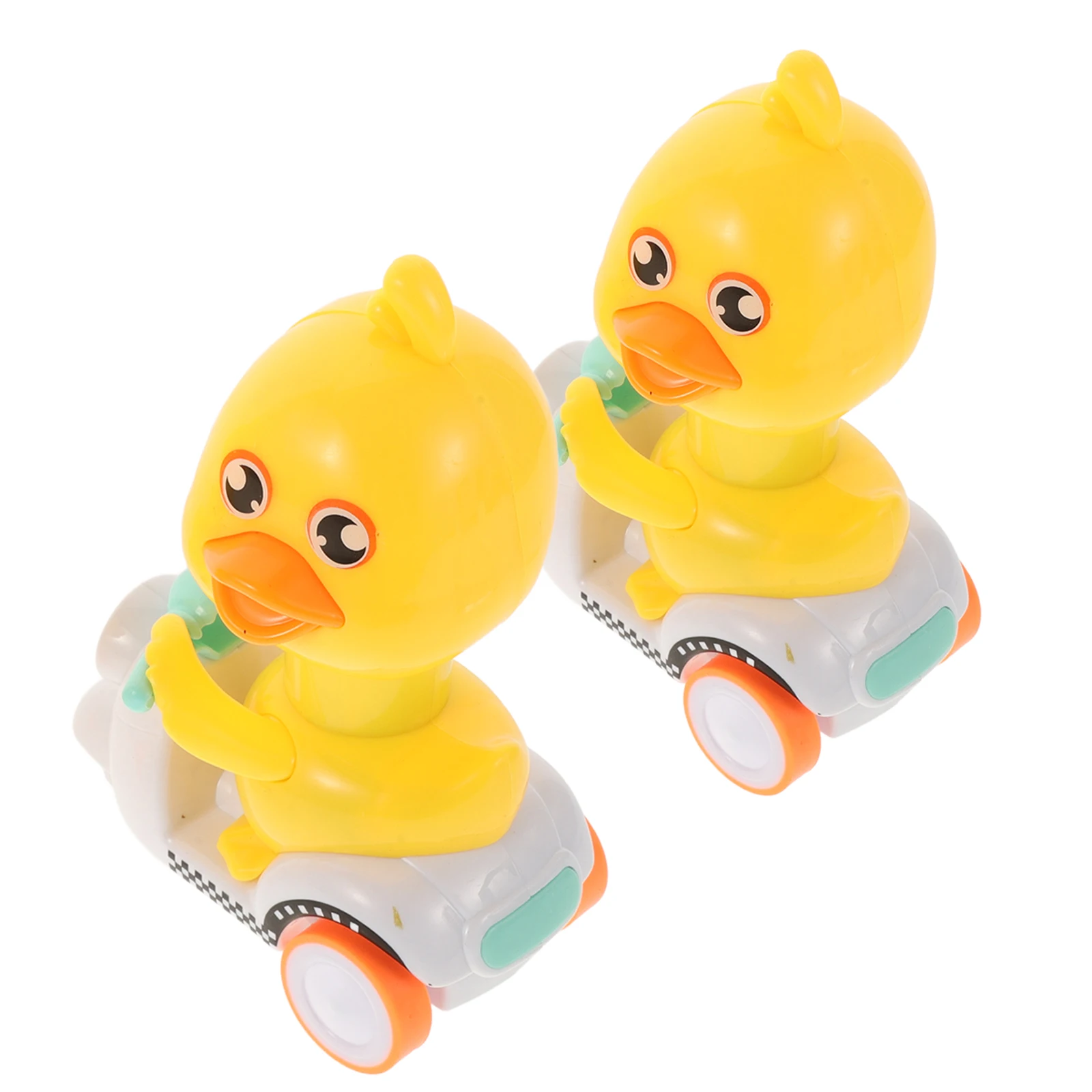

2pcs Little Yellow Duck Pull Back Car Toys Kids Educational Mini Early Learning Child Safe ABS Material Bright Colorful Cartoon