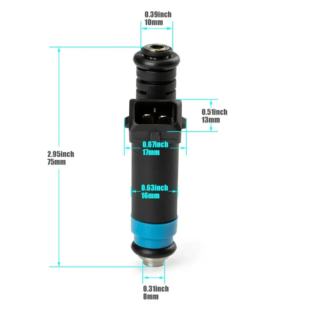 4/8PCS 850cc 1000cc Fuel Injectors For Buick For Ford For BMW Deka 80LB EV1 Siemens OEM # FI114992 FI114991 XZGC5009 109991 80-8 view 3