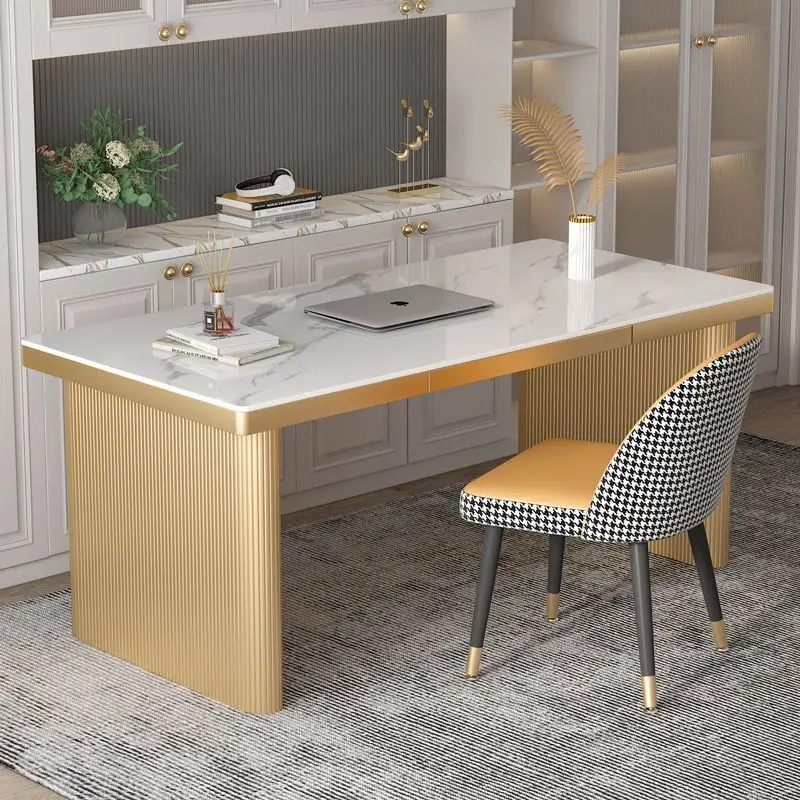 

Nordic simple wind rock slab desk rectangular with drawers custom bedside writing desk computer desk