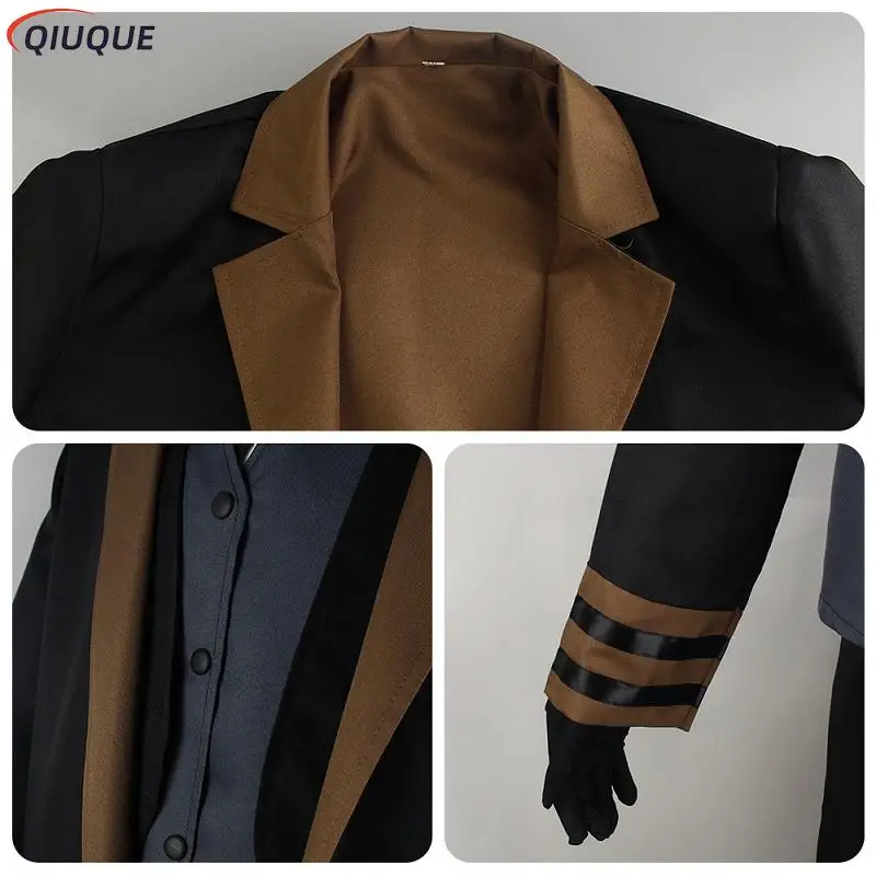 Nakahara Chuuya Cosplay Costume avec Chapeau et Perruque pour Hommes et Femmes, Tenues Anime