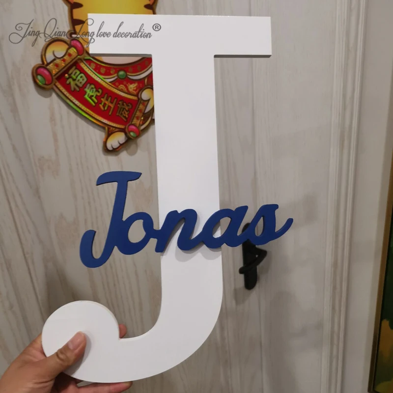 

Baby Nursery Wall Hanging Letters in Script, Font Baby Name Sign, Kids Room Decor, Wood Letters