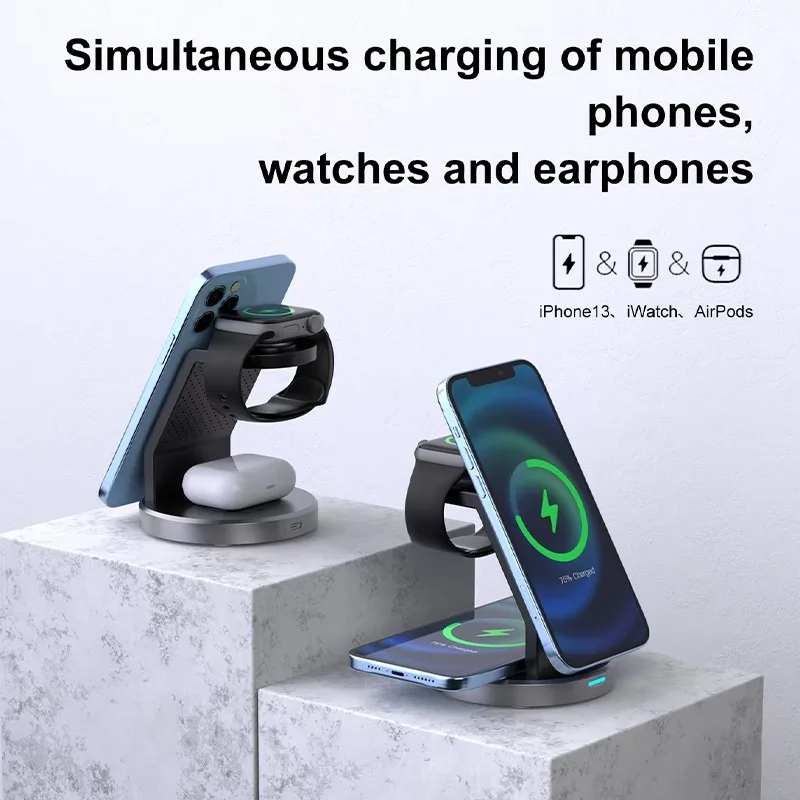 3-in-1-磁気ワイヤレス充電スタンド-magsafe対応-ミニサイズ-急速充電ホルダー-スマホ-時計-イヤホン用-自宅-オフィス-旅行に