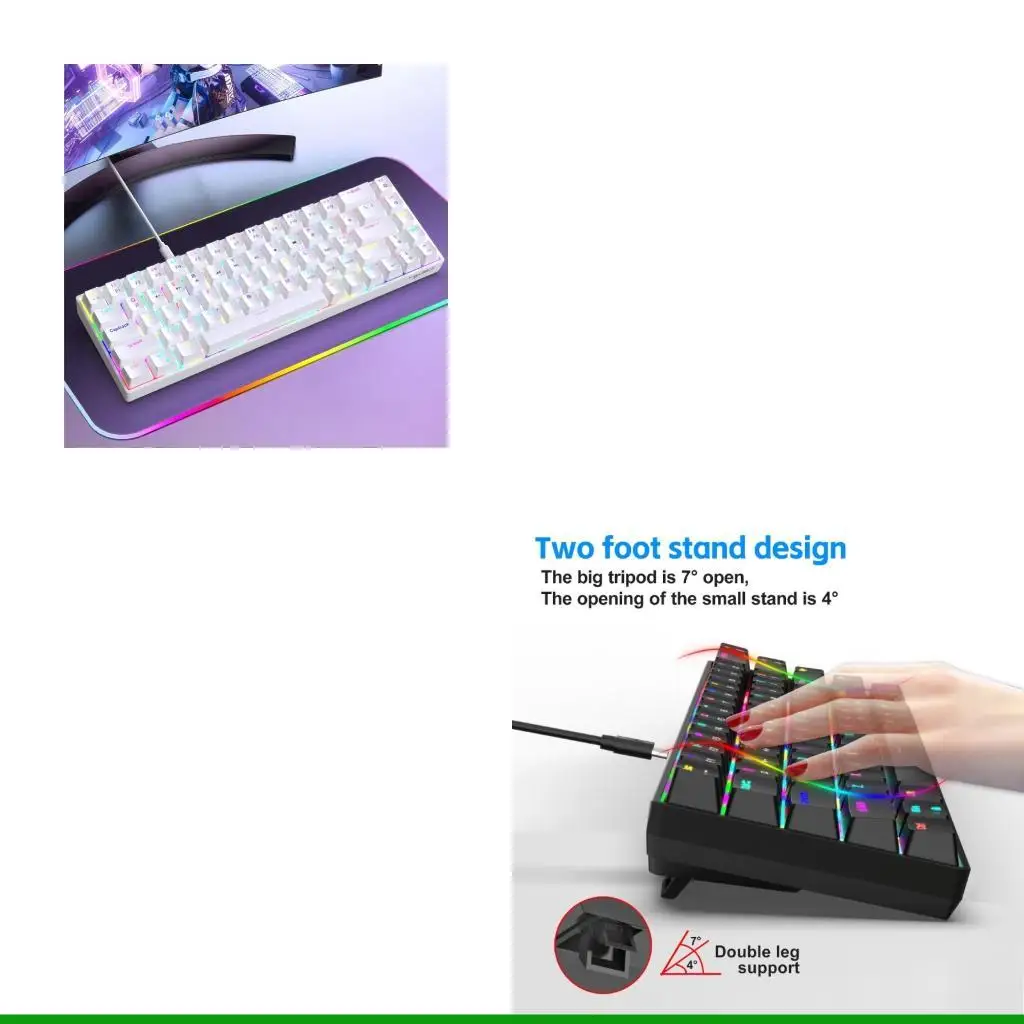 

U55C Double Shot Keycaps Mechanical Keyboard Color Customization 19 Lighting Presets Hot Swappable Switches