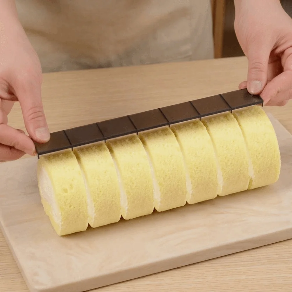 Uniform Division Cake Roll Slicing Ruler Multipurpose Durable Baking Ruler Easy Clean Reusable Cake Divider Home Baking
