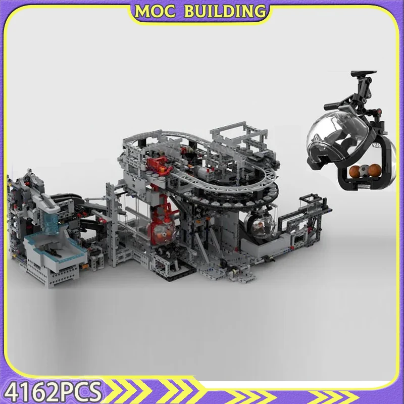 

MOC Building Blocks Glass Gondola GBC Module Modle Transport Ball DIY Assembly Technology Creative Brick Toy Gifts