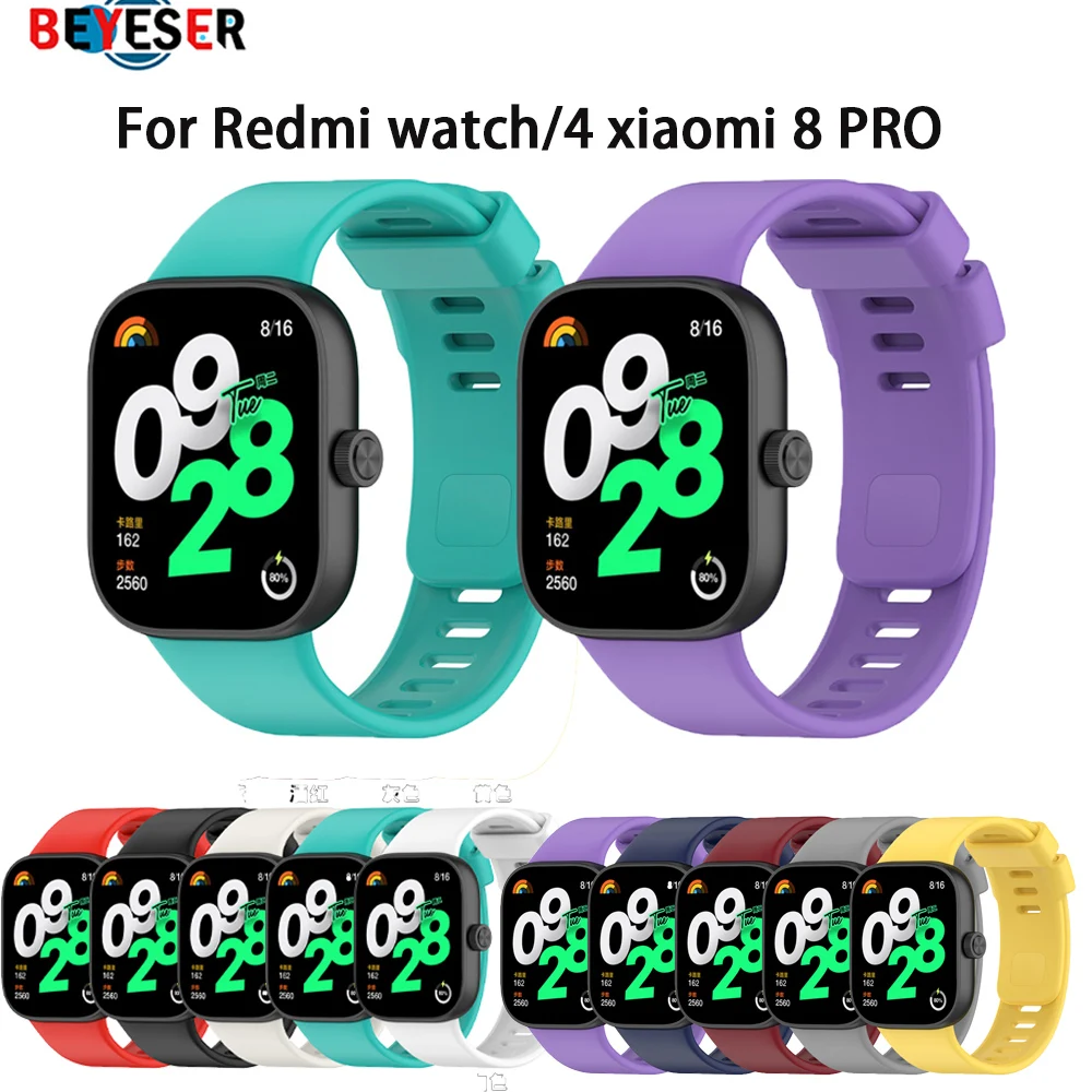 

BEYESER TPU Watch Band Strap For Redmi Watch 4/xiaomi 8 Pro Silicone Strap For Redmi watch4 with same color buckle strap Mi 8pro