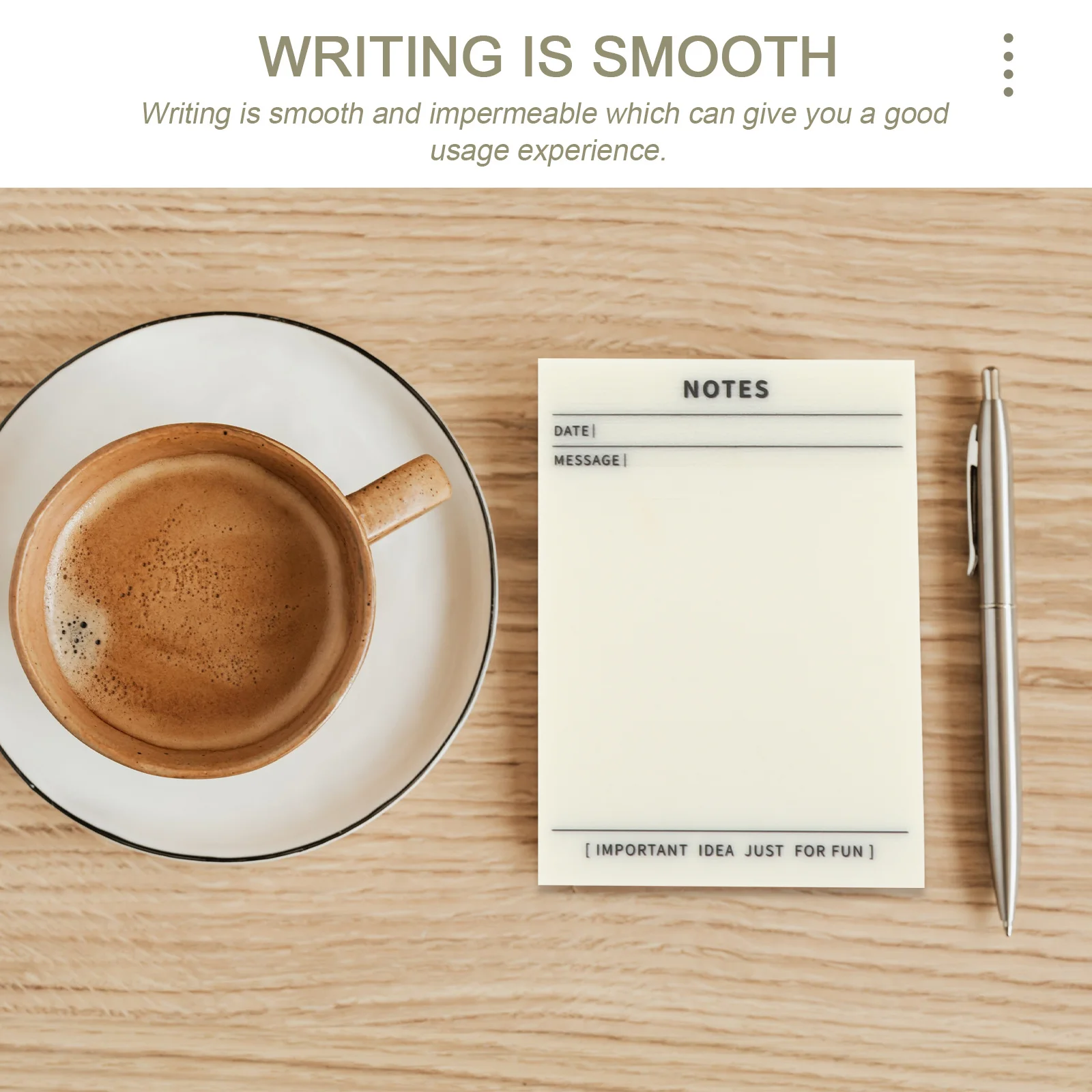 

4Pcs Waterproof Memo Stickers Transparent Writing Papers Easy to Use Self-Adhesive Memo Pads for Schedules Writing Paper