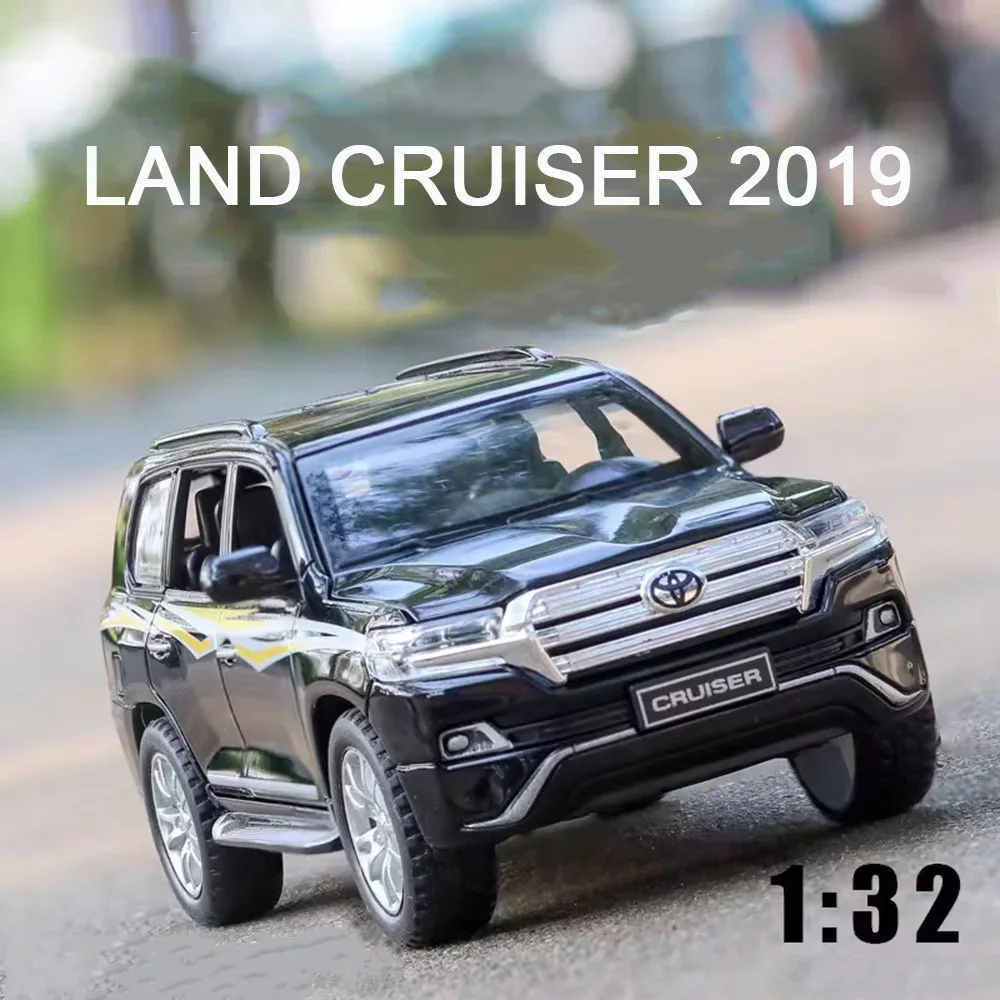 1:32 Alloy Diecast Land Cruiser 2019 Cars Toy 6 Doors Opened Scale Auto Models Rubber Tires Vehicle Toys For Kids Festival Gift