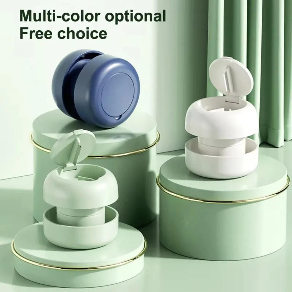 

3-in-1 Pill Cutter Box Stainless Steel Portable Medicine Cutter Compact Dust-proof Pill Grinder Pill Packaging