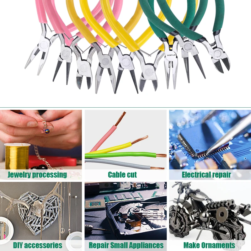 Stainless Steel Jewelry Pliers Needle Nose Pliers, Round Nose Pliers and Wire Cutter for Jewelry Making Beading Repair Supplies