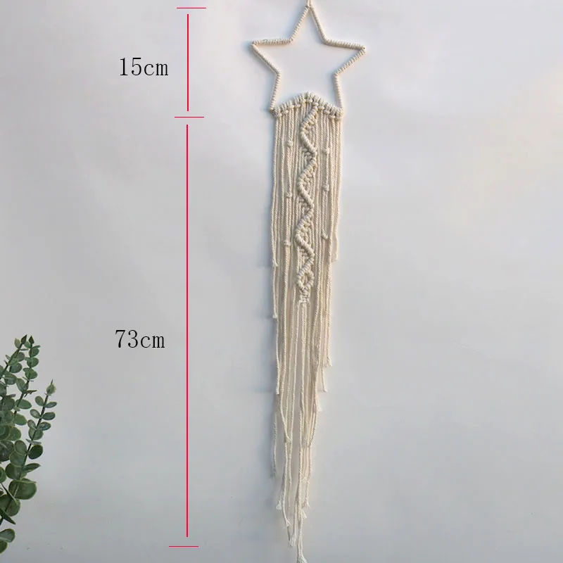 Macrame Moon And Star Round Heart Dream Catcher Boho Home Decor Macrame Wall Hanging Baby Nordic Room Decoration Kids Nursery