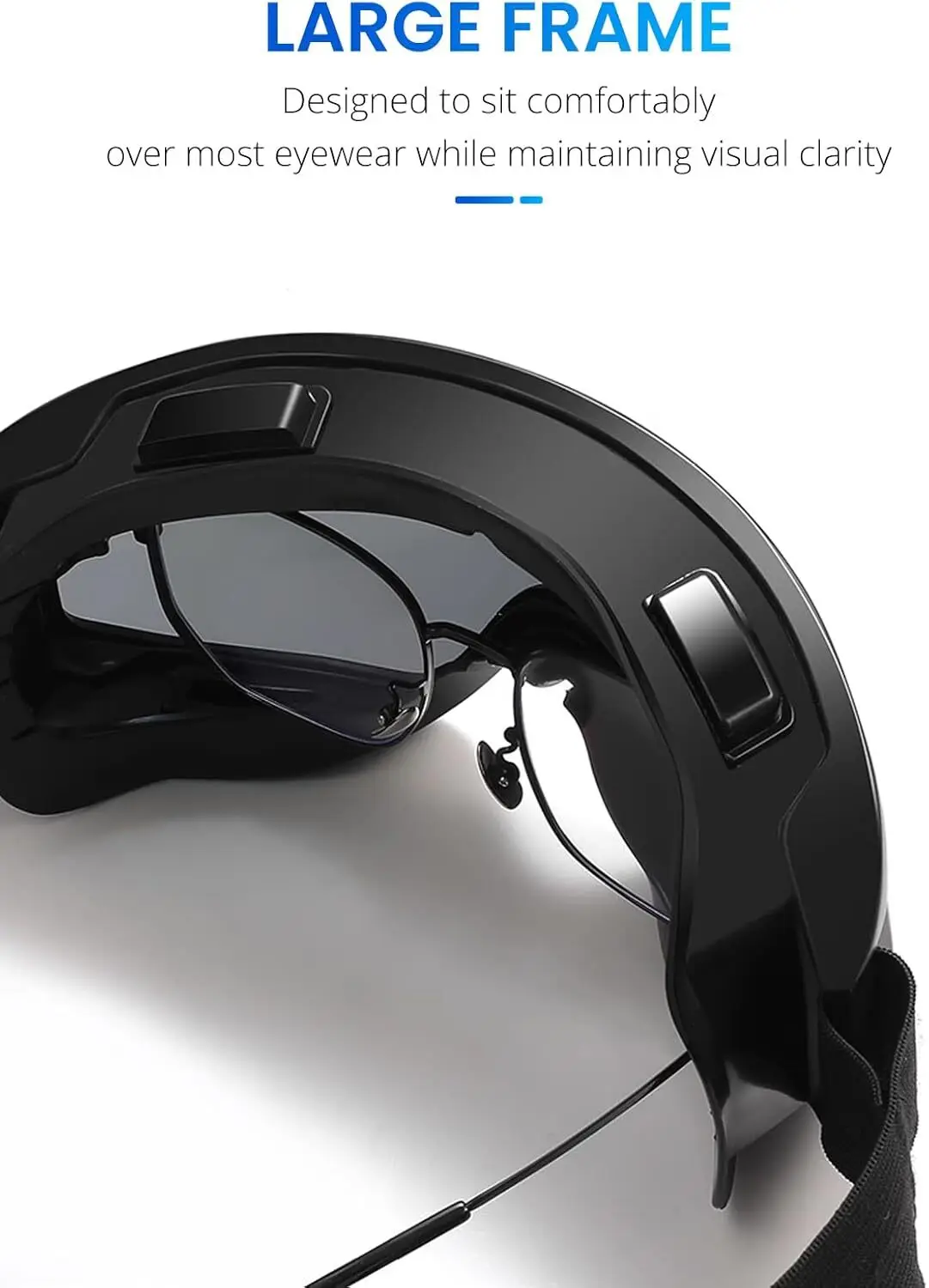 نظارات التزلج على الجليد مع حماية من الأشعة فوق البنفسجية 400 - خوذة مضادة للضباب متوافقة مع عربات الثلج والتزلج على الجليد والتنزه سيرًا على الأقدام #5