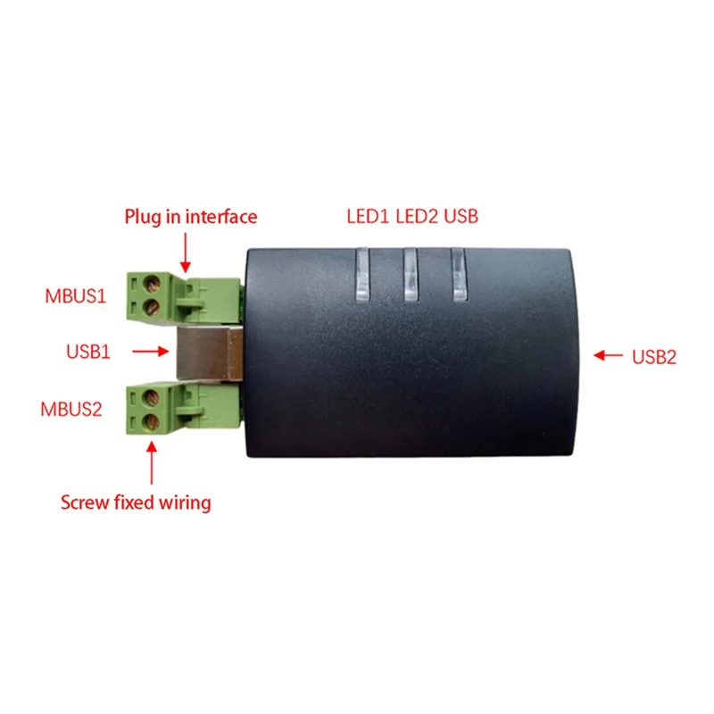 Isolated For MBUS To USB Master Converter M-BUS Data Field Debugging Test Communication For Electricity Meter