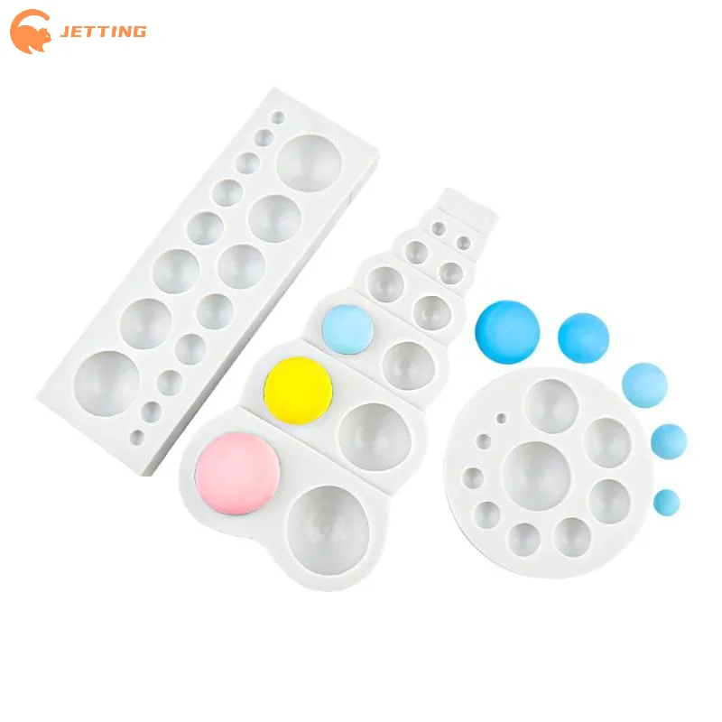 (New) 3D Pearl Fondant Mold Half Ball Chocolate Silicone Mould Semi Sphere Cake Decorating Tool Kitchen Baking Accessories