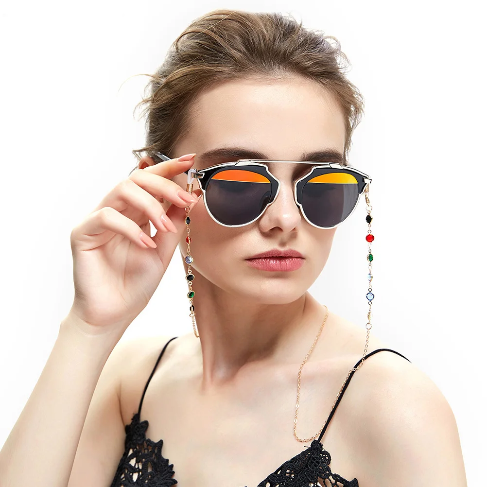 

5pcs Eyeglass Chains Anti-Slip Beaded Strap Holder For Glasses Durable Adjustable Lens Accessories Necklace Decor