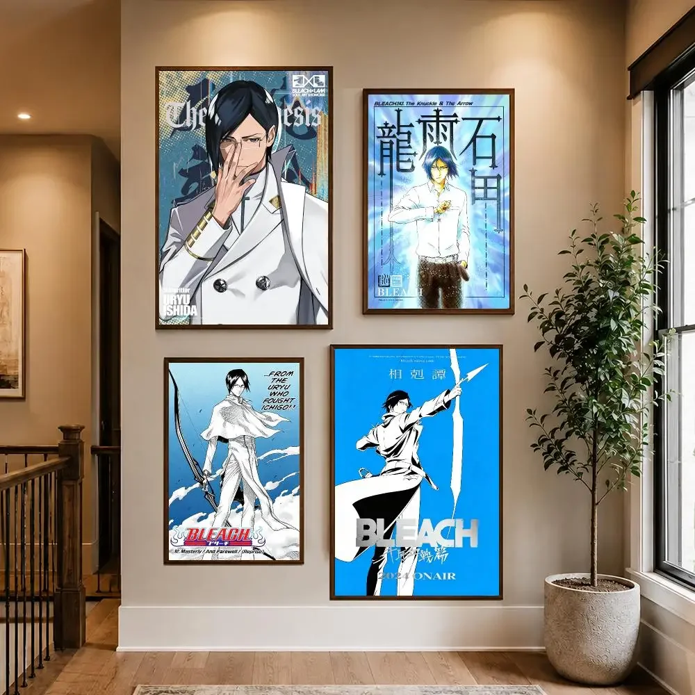 Japanese Quincy Uryu Ishida Character HD Waterproof PP Self-Adhesive Removable Wall Art Poster Bedroom Cafe Gym Home Decor Gift
