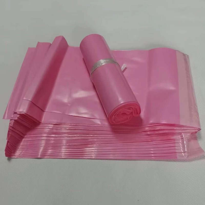 100pcs Pink Package Mailing Shipping Bag Express Mailer Courier Bag Self Adhesive Envelope Storage Pouch Packaging Transport Bag