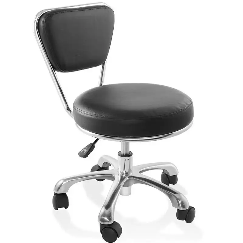 Hydraulic Multi-Purpose Rotary Bar Chair For Hair Salon Beauty Parlor Gym Hotel Modern Metal Pulley Coffee Stool