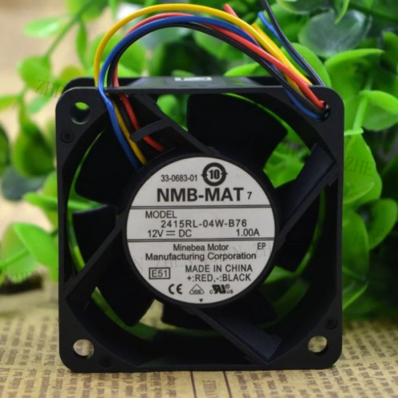 Y   1PCS New for  NMB 2415RL-04W-B76 12V 1.00A 4-wire server cooling fan # QW.