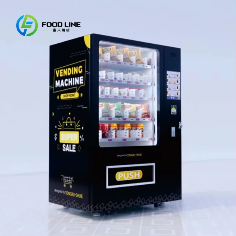 

Customized size Snack and beverage vending machines/food and beverage combination vending machines