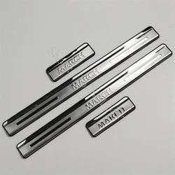 for Nissan march K13 2010 2011~2015 stainless steel protector Door Sill Scuff Plate Threshold Welcome Pedal Car Accessories