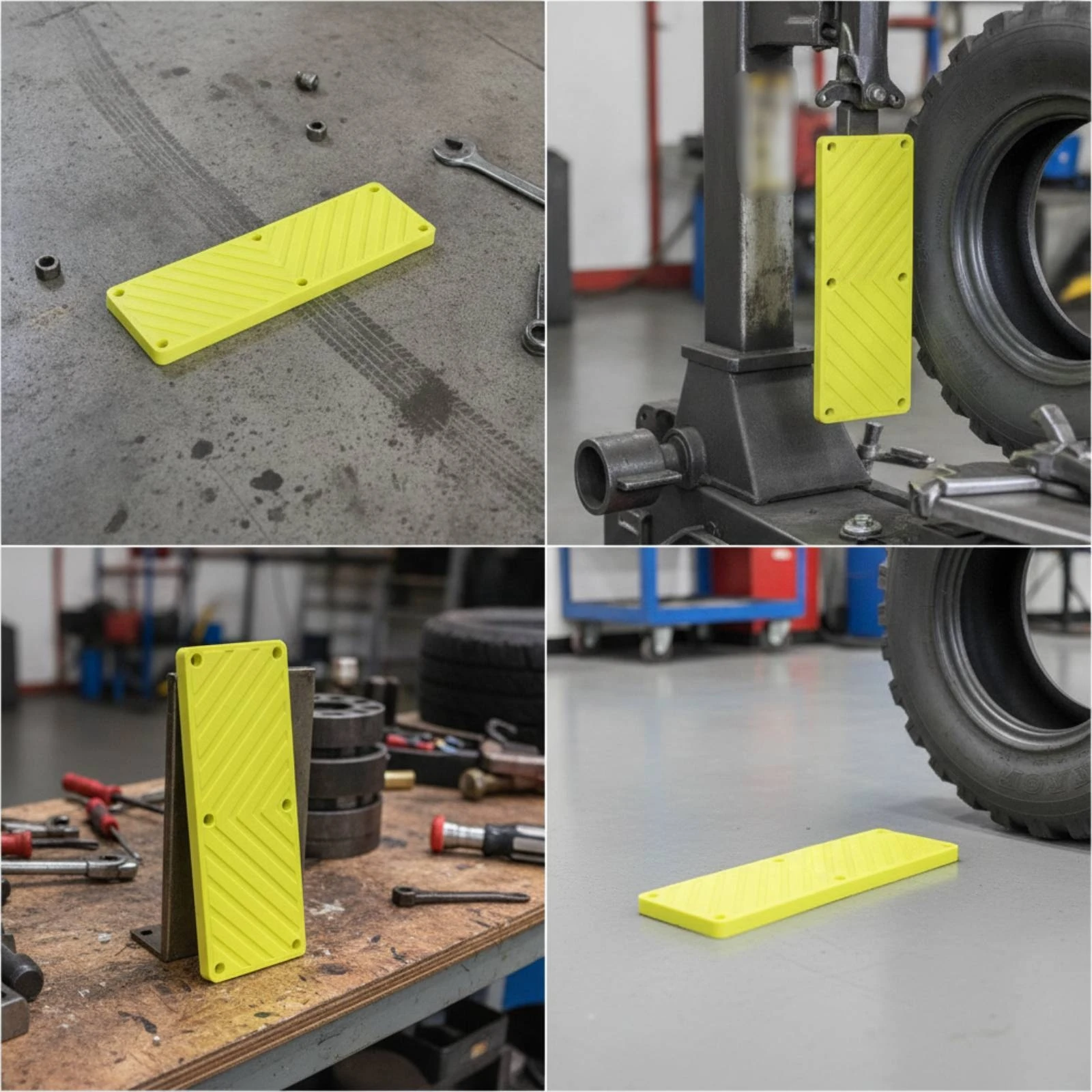 Wheel Repair Tool Molded Tire Protection Machine Rubber Safety Pad Safety Pad with Mounting Holes Slotted