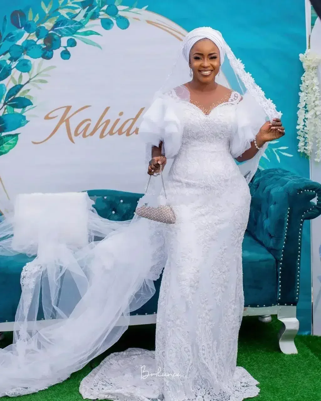 Robe De mariée africaine sirène, manches cape personnalisées, perles appliquées, Style Vintage, robe De mariée modeste