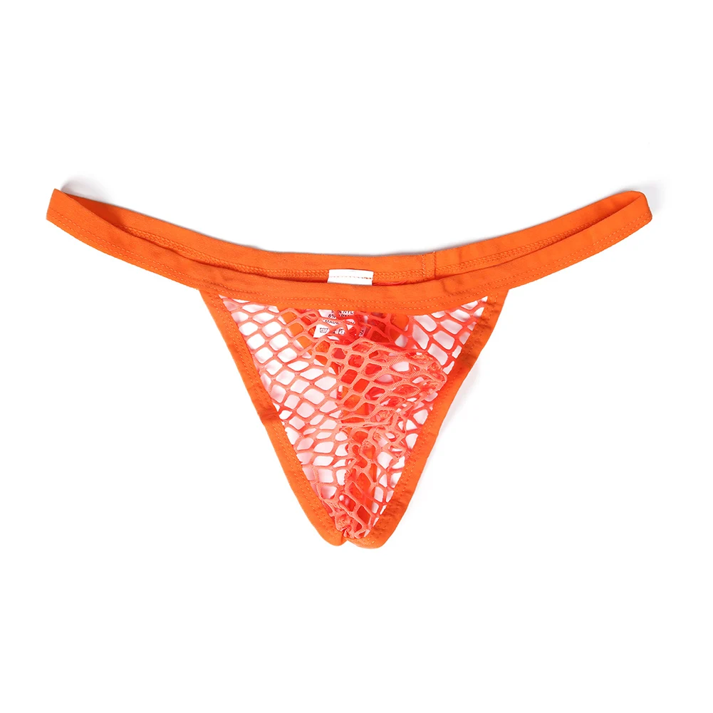 

Men Sexy Big Hole Hollow Out Thongs Ultra-Thin Underwear For Hot Man See Through Mesh Gay U Pouch Low Waist G-strings Lingerie