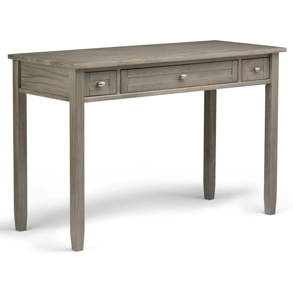 SIMPLIHOME-Table de bureau en bois massif, table d'écriture, poste de travail, table d'étude, meubles de bureau, shaker chaud, rustique et moderne, 48 pouces de large