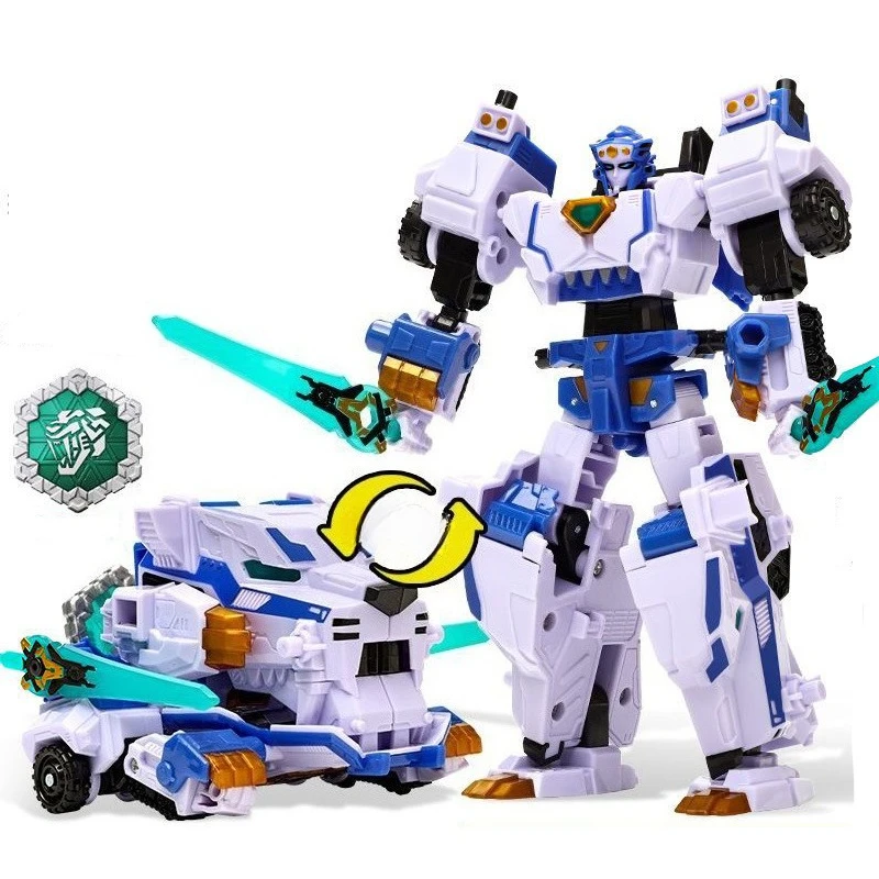 Deformation Robot Toy Saber-toothed Tiger Action Figures Plastic Model 6.7''/17cm Nwe Toys Set for Boys Christmas,Birthday Gifts