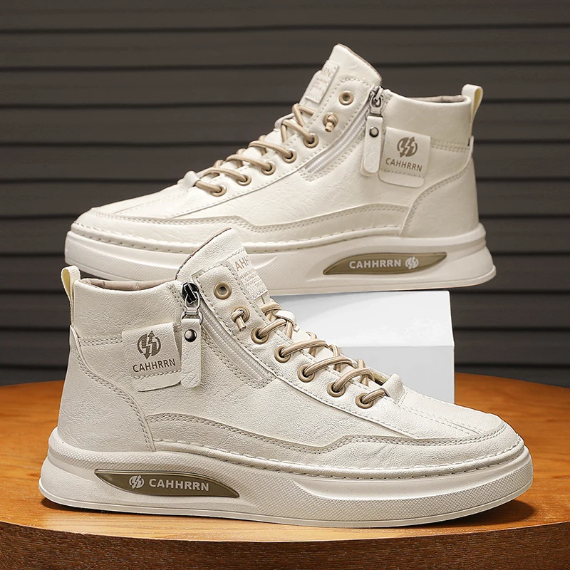 

Hot Selling High Top Autumn Campus Mens Casual Shoes Versatile and Trendy Minimalist Sports Shoes Flexible Fit Walking Shoes