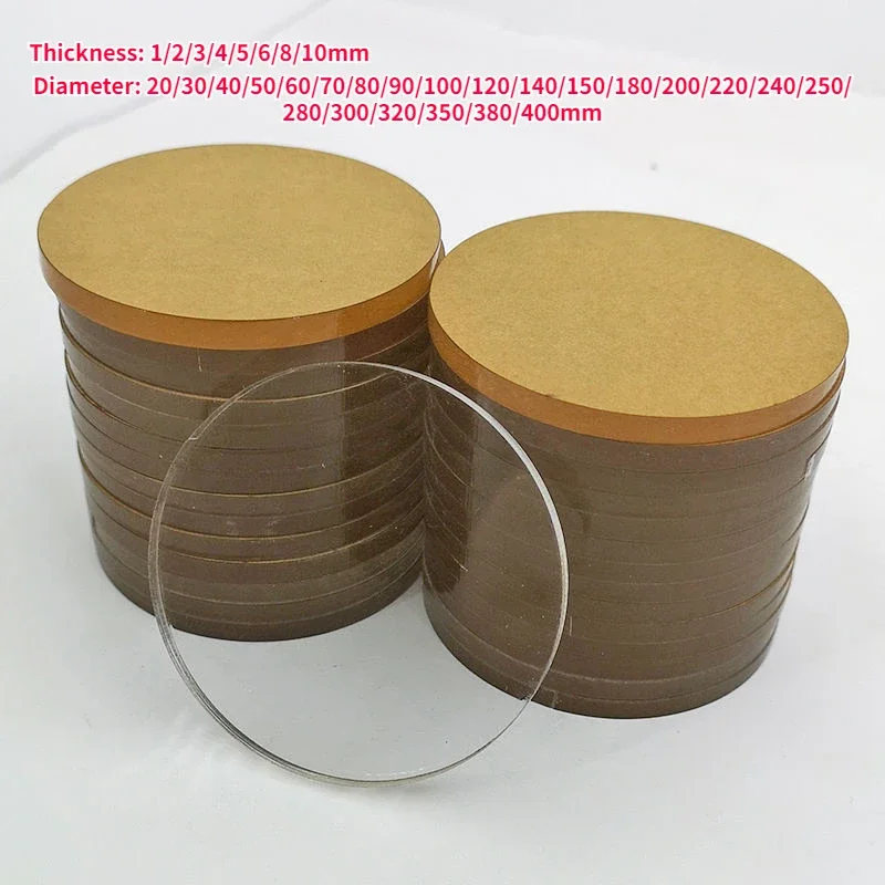 Transparent Acrylic Wafer Diameter 20-400mm DIY Handmade Material Round Plastic Cake Tray Bell Surface Cylinder Head