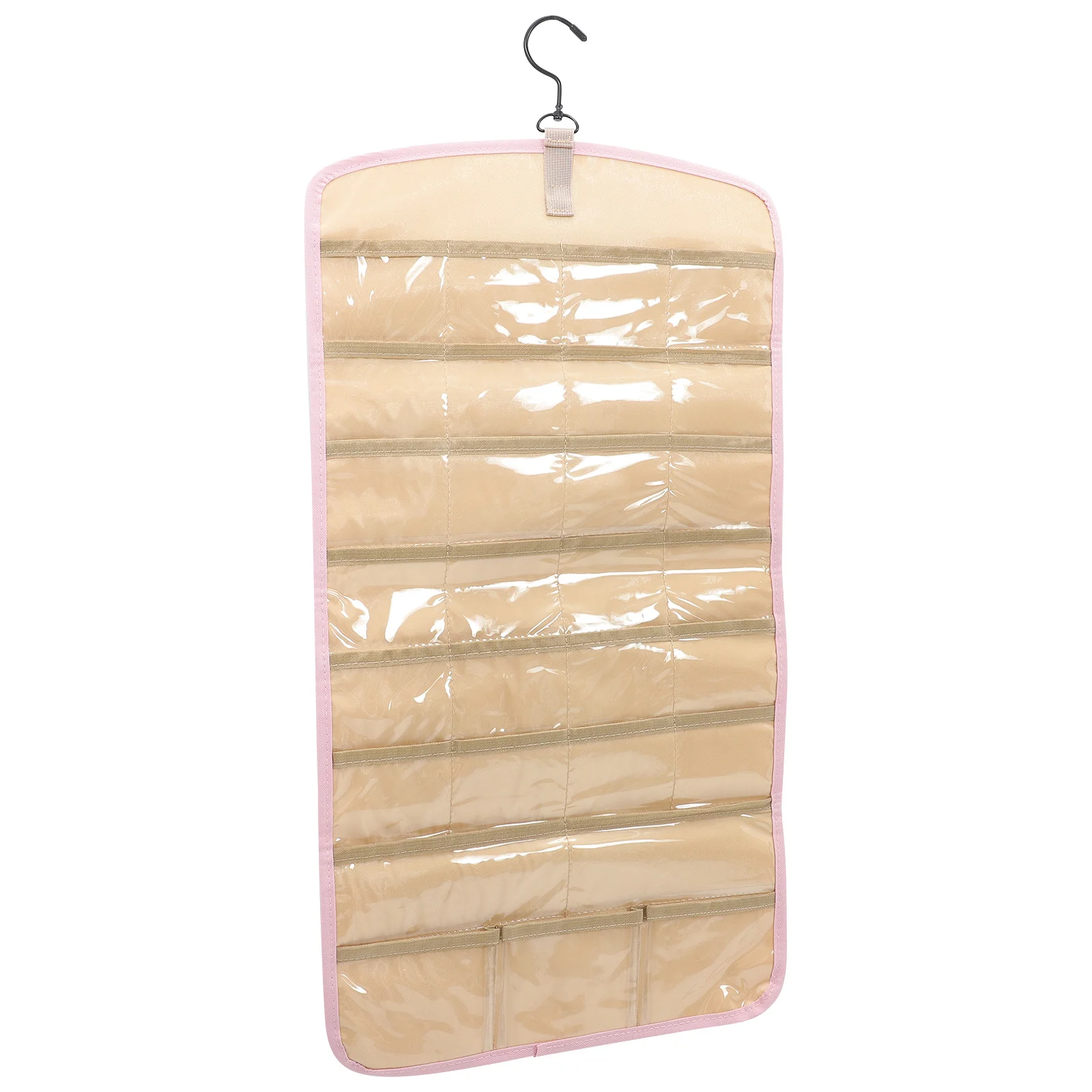 سعة كبيرة معلقة مجوهرات المنظم حقيبة التخزين المزدوج الوجهين معلقة القرط حلقة قلادة حامل جدار عرض المنظم #3