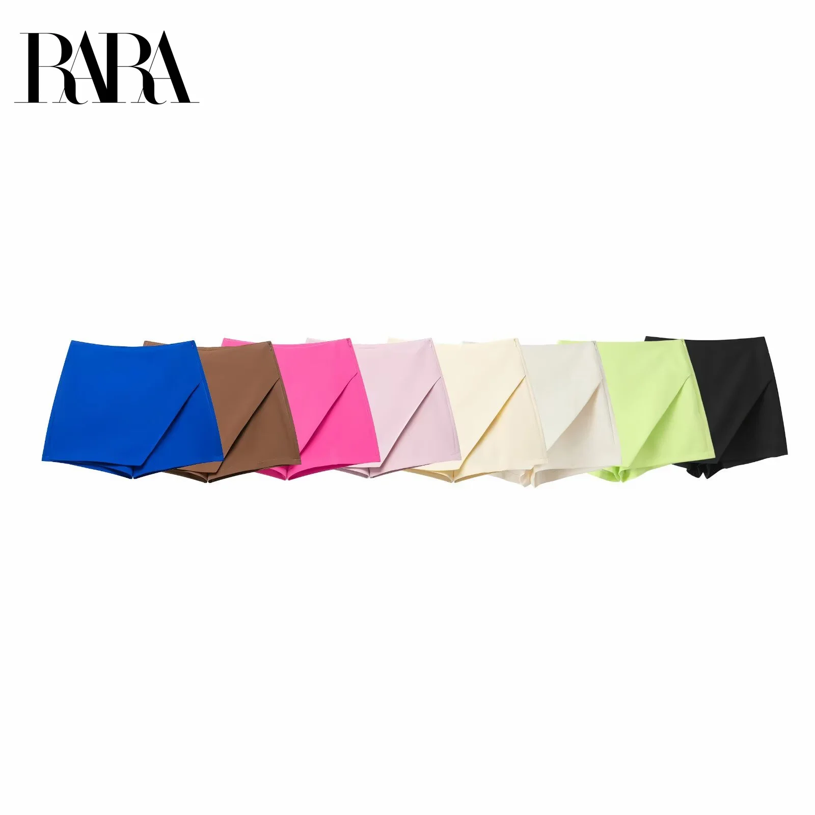 

RARA2025 new summer women's clothing casual fashion simple design mid-waist slim all-match asymmetrical skirt