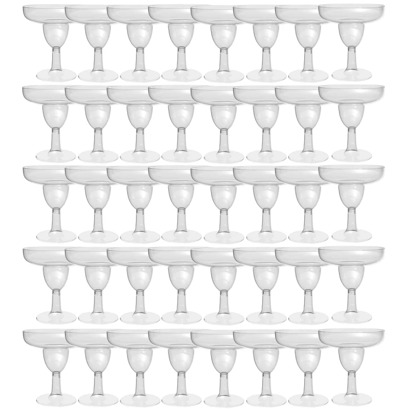 

40Pcs Transparent Champagne Glasses Clear Plastic Martini Glasses Disposable Whiskey Cups Cocktail Cups for Wedding Party Bars