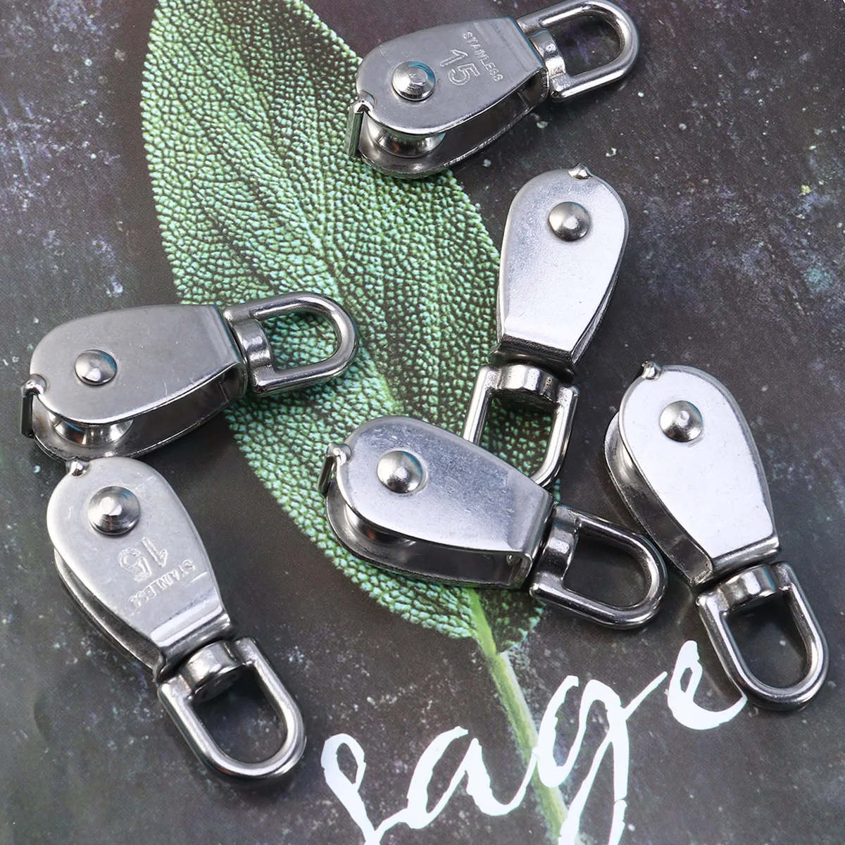 

6 Pcs Boat Pulley and Tackle Grade Fishing Net Single Wheel