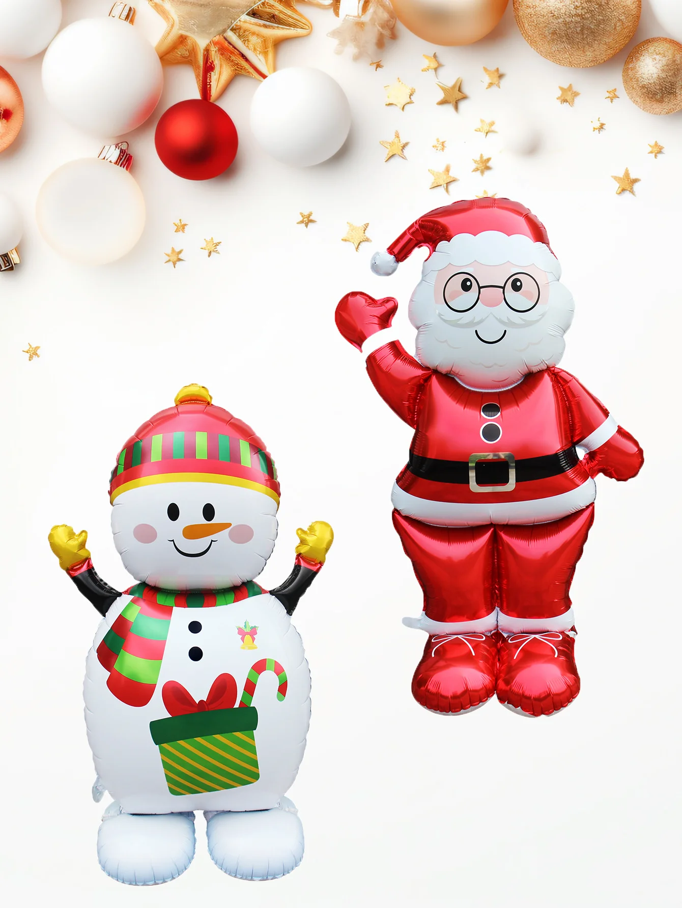 1pc 61inch Large Stand Santa Claus Snowman Balloons Christmas Balloon Christmas Decorations for home shopping mall Navidad 2025