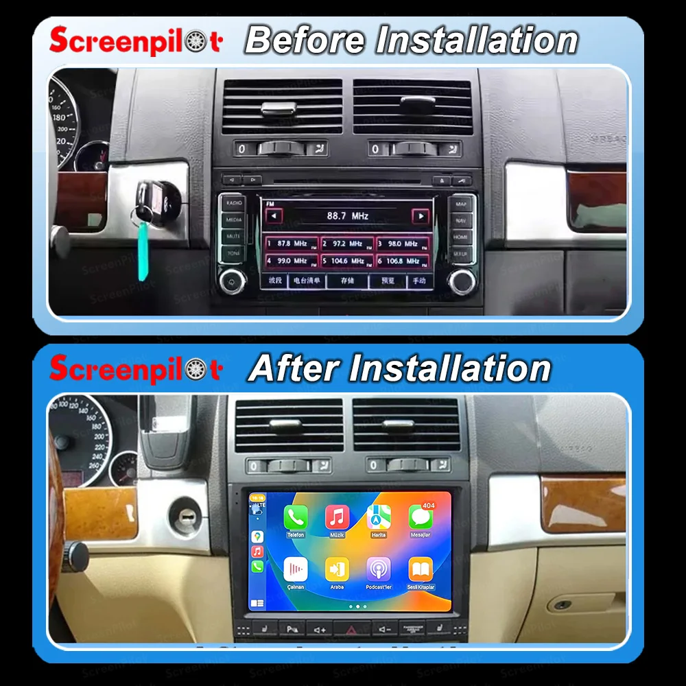 Audio For VW Volkswagen Touareg 2002 - 2012 Android 16  Multimedia Carpla GPS Navigation  Player WiFi wireless no 2din DVD 5G