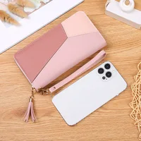 Fashion Zipper Wallets Womens Long Purses Handbags Coin Purse Cards Holder PU Leather Billfold Wallet 4